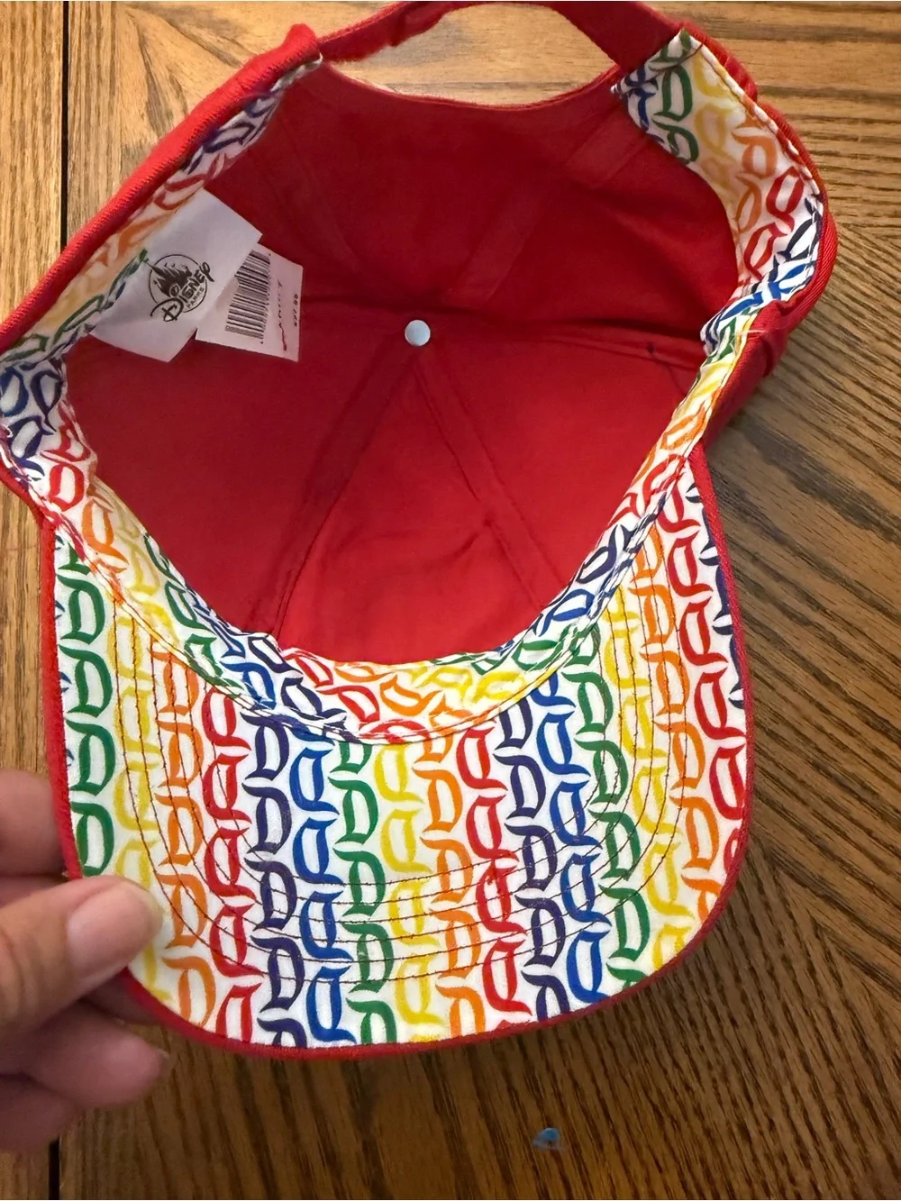 Disney Red Cap with Rainbow Mickey Ears
